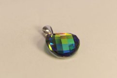 Prívesok swarovski crystals v tvare kruhu, striebro, 3,07g, 925/1000