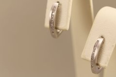 Náušnice-číre zirkóny-kĺbové-striebro-rhodium