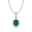 Celebritka - Smaragd - diamanty 0,120 ct - SI/H -biele zlato - 14 karátov