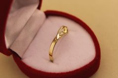 Prsteň- diamant- H/Si2- kombinované zlato- 14 karátov