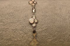 Náramok-biely opál-labky-rhodium-striebro