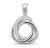 Zlatý prívesok - diamanty 0,04 ct - G-H/SI - biele zlato - 14K