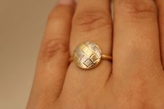 Zlatý prsteň-kombinované zlato 14k