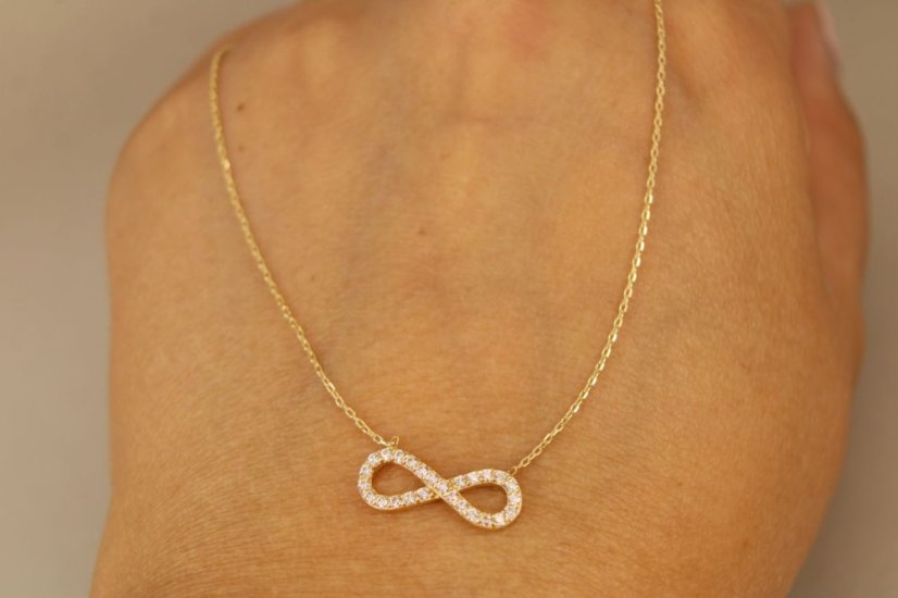 Celebritka-Nekonečno-Číre zirkóny-Žlté zlato-14k