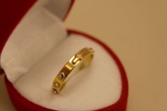 Prsteň- ruženec- kombinované zlato- 14 karátov