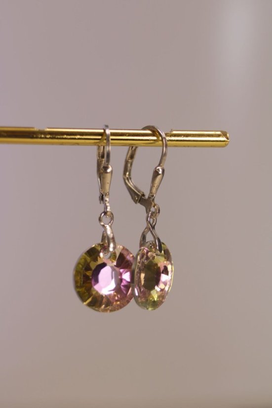 Náušnice -swarovski crystals-striebro-klasické zapínanie