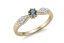 Prsteň- Topás- 0,15 ct-Brilianty- 0,06 ct H/Si2- kombinované zlato- 14 karátov