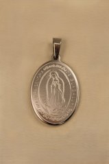 Prívesok- medailón Panna Mária- chirurgická oceľ- 316/L
