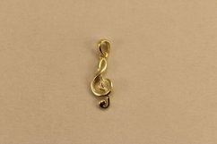 Prívesok- husľový kľúč- pozlátené striebro