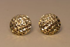 Náušnice-vzorované kruhy-žlté zlato-patent-14 karátov