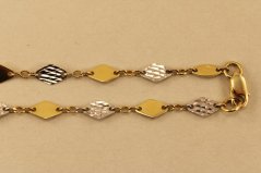 Zlatá retiazka - Diamond Cut Plates - 14k - Kombinované zlato