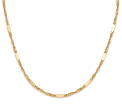 Retiazka - Singapur - platničky- 14k - žlté zlato
