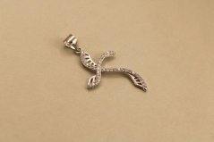 Prívesok - krížik - zirkóny - striebro - rhodium