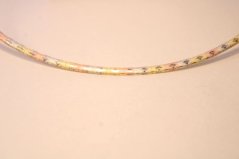 Luxusný zlatý bicolor náhrdelník, viacfarebné zlato, 45 cm, 16,20 g, 14K 585/1000
