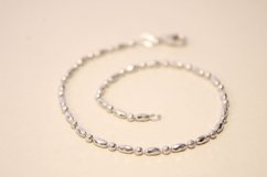 Strieborný náramok guličkový vzor, 17,5 cm, 2,07 g, 925/1000