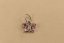Prívesok- motýlik- číre-rúžové- zirkóny-biele zlato-14K