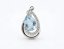 Prívesok - Topás - číre zirkóny - rhodium - striebro