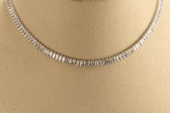 Náhrdelník - tenisový - číre zirkóny - rhodium - striebro