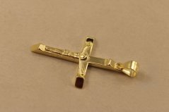 Prívesok- Ježiš na kríži- pozlátené striebro