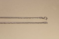 Zlatá retiazka Pancier z bieleho zlata, 50 cm, 4,63 g, 14 karátov 585/1000