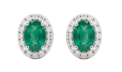 Náušnice-číre zirkóny-rhódium-šrubky-striebro