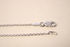 Strieborná retiazka v štýle Anker, rhodium, 50,5 cm, 3,87 g, 925/1000