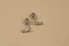 Náušnice- noty- číry zirkón- šrúbky- rhódiované striebro