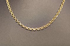 Zlatá retiazka vzor ROLO, žlté zlato, 49,5 cm, 2,96g, 14k 585/1000
