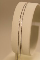 Retiazka - Cube - biele zlato -14 karátov