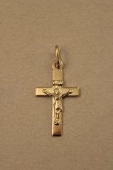 Prívesok- Ježiš na kríži- žlté zlato- 14 karátov