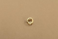 Prívesok - päťuholník - žlté zlato - 14k