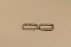 Náušnice - oválne - číry zirkón - rhodium - striebro