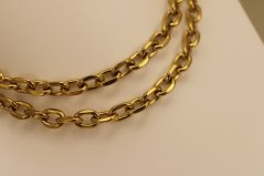 Retiazka- vzor Anker- vysoký lesk- pozlátená chirurgická oceľ