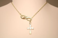 Celebritka- nekonečno- krížik- žlté zlato- 14 karátov