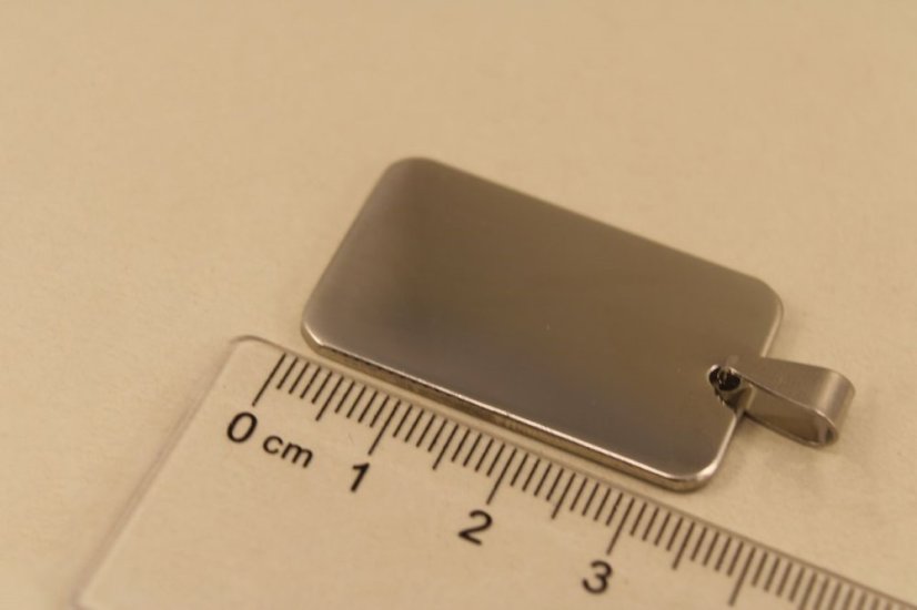 Prívesok- hladká platnička- chirurgická oceľ- 316/L
