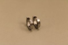 Náušnice- kruhy- lesklé- zacvakávacie- chirurgická oceľ- 316/L