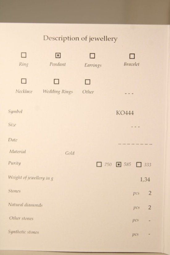Náušnice- srdiečka-diamanty- žlté zlato- napichovačky- 14 karátov