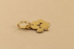 Zlatý prívesok labka, žlté zlato, 063g 14k 585/1000