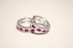 Náušnice-kruhy-číre a sýtoružové zirkóny-kĺb-rhodium-striebro