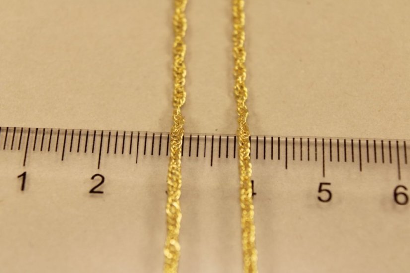Zlatá retiazka, vzor singapur, žlté zlato  14k 585/1000