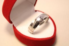 Prsteň-obrúčka- kombinovaná oceľ