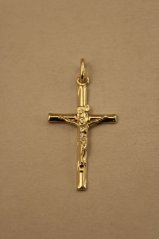 Prívesok- Ježiš na kríži- žlté zlato- 14 karátov