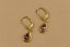 Náušnice-Ametyst-diamanty 0,016 ct-PK/W-patent-žlté zlato-14 karátov