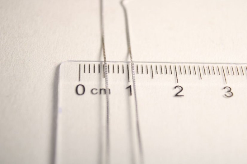 Zlatá retiazka Cube - kocka z bieleho zlata, 36 cm, 0,76 g, 14 karátov 585/1000
