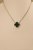 Celebritka - ďatelinka - zelený malachit - rhodium - striebro