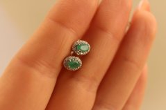 Náušnice-číre zirkóny-rhódium-šrubky-striebro