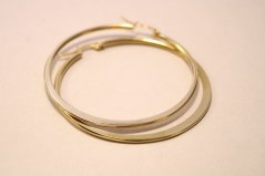 Naušnice- kruhy- francúzsky zámok- pozlátená oceľ