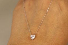 Celebritka-Srdce-Číry zirkón-Anker-Biele zlato-14k