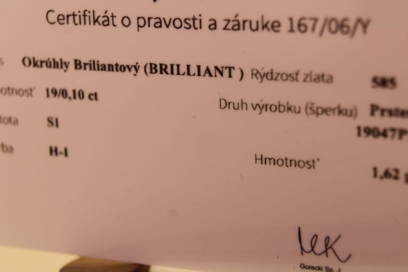 Zlatý prsteň - Briliantový kvet - 14k - žlté zlato
