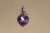 Prívesok-tvar srdiečka - fialový swarovski crystals- všeobecný rhodiovaný kov